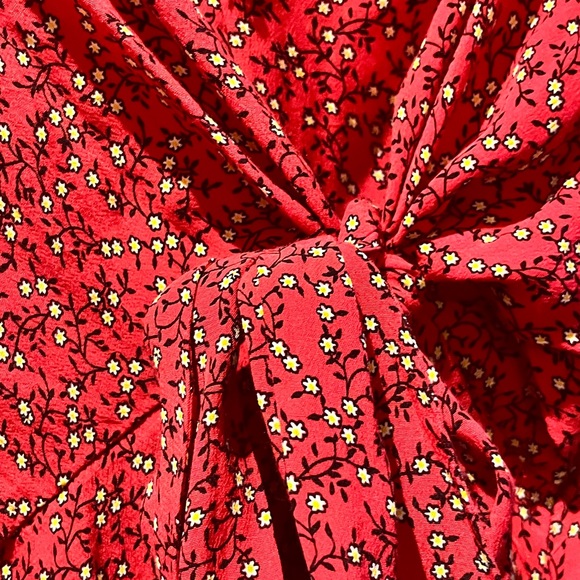 Free People Floral Clara Tie Front Faux Wrap Tunic - Picture 7 of 11